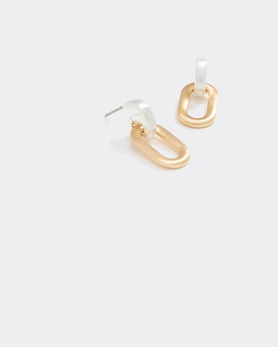 Two-Tone Link Earrings