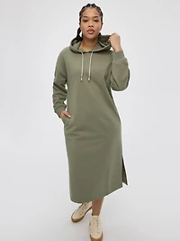 Long-Sleeve Hooded Dress - Hyba