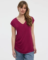 Extended-Sleeve V-Neck Tunic