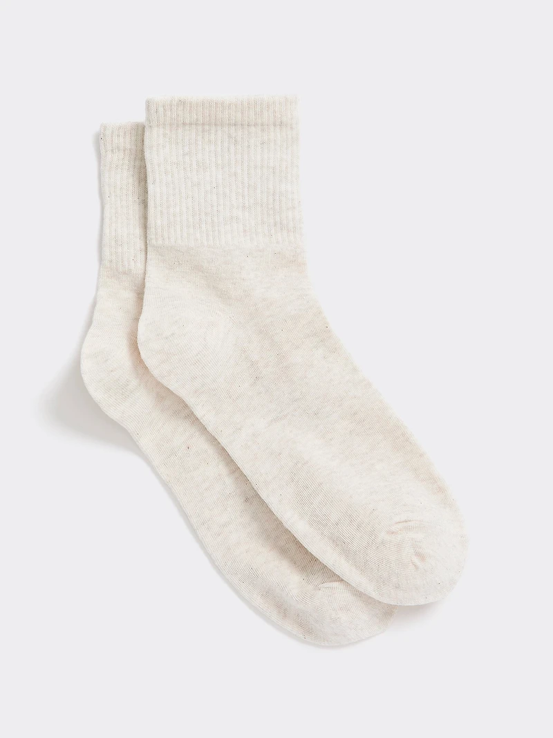 Ribbed Cotton Anklet Socks