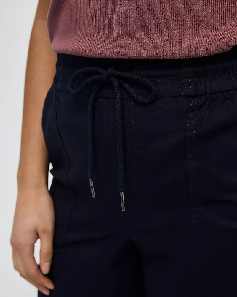 Poplin Capri Pants
