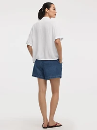 Buttoned-Down Gauze Shirt