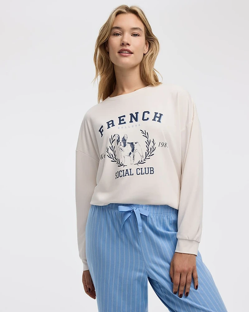 Long-Sleeve Crew-Neck Sweatshirt