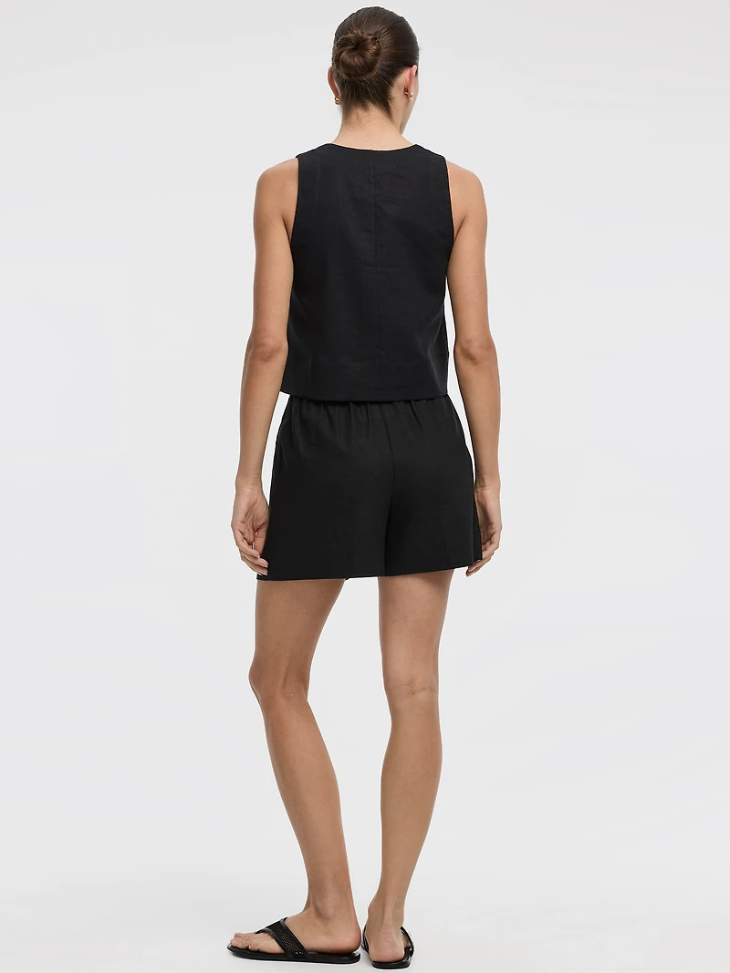 Débardeur en mélange de lin