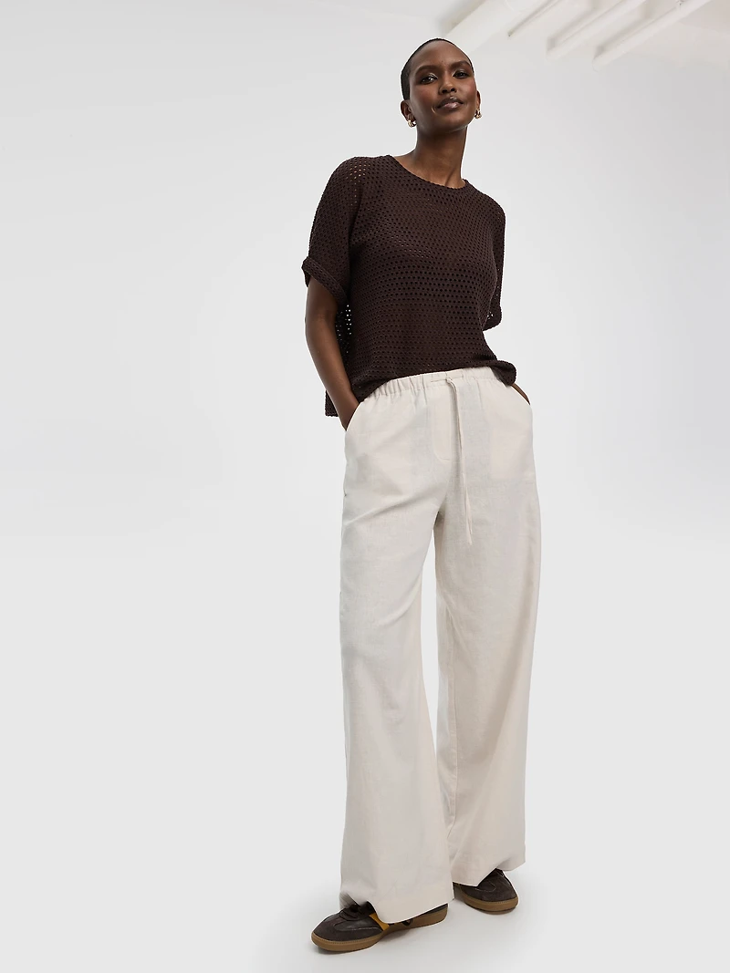 Short-Dolman-Sleeve Boat-Neck Tee