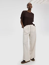 Short-Dolman-Sleeve Boat-Neck Tee