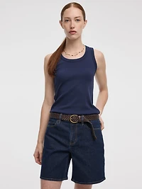 Short ample à taille mi-haute