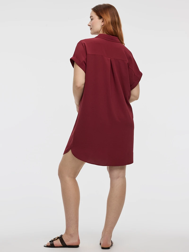 Short-Sleeve Shirt Dress