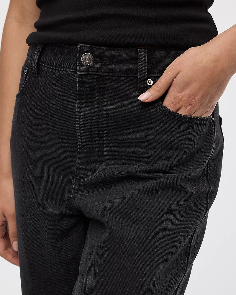 High-Rise Barrel Jeans