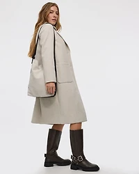 Long Coat with Two-Button Closure