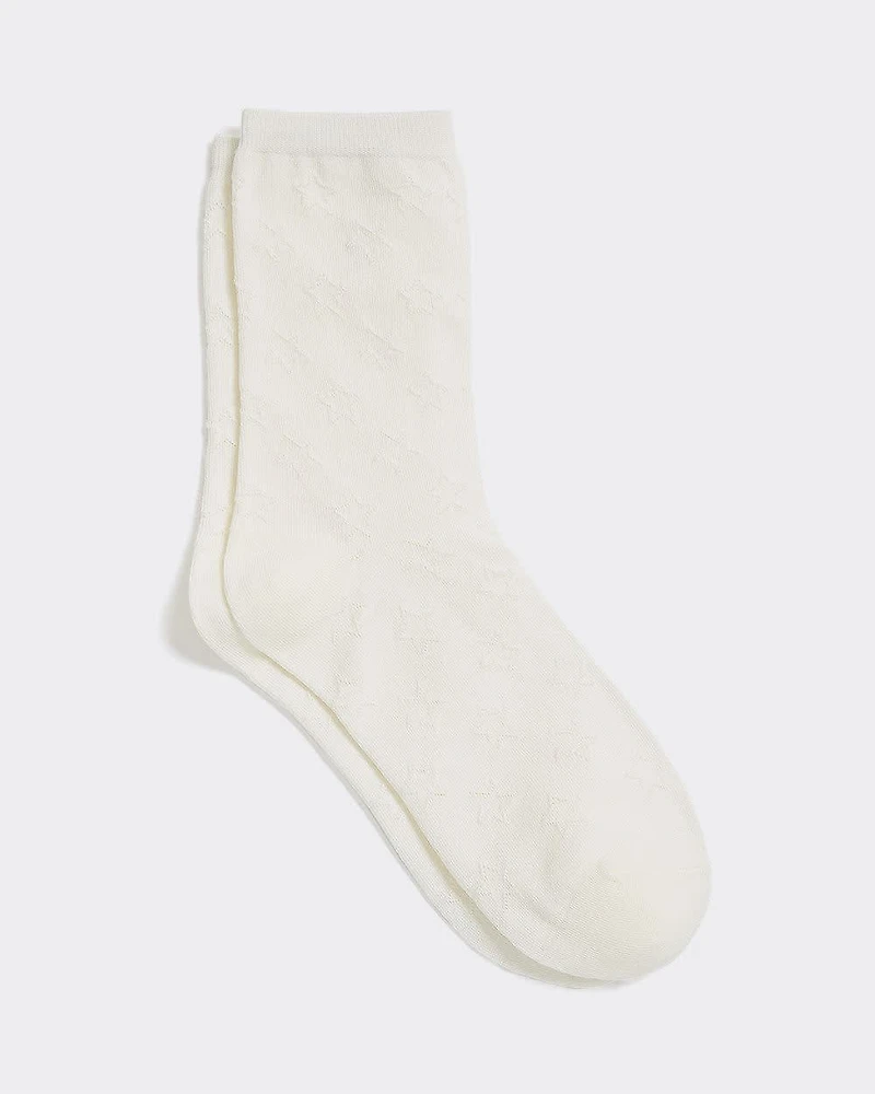 Bas classiques avec étoiles texturées