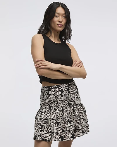 Mini Skirt with Ruffled Hem