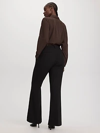 Pantalon à taille haute et jambe évasée - Coupe Courbes