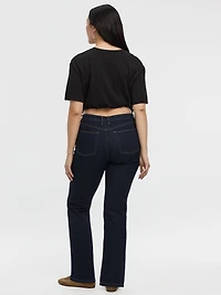 Jean à jambe évasée et taille mi-haute - Coupe Courbes