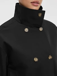 Manteau court à col montant