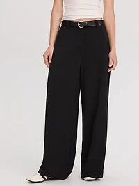 Pantalon à jambe large et taille haute