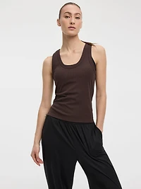 Scoop-Neck Ribbed Tank