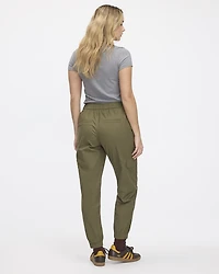 Pantalon jogger en popeline avec poches cargo - Long