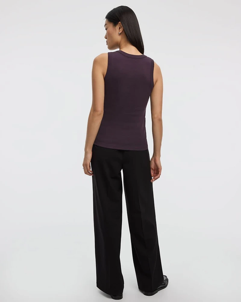 Ribbed Crew-Neck Tank - R Essentials