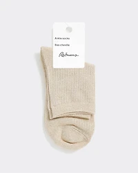 Shimmery Cotton Anklet Socks