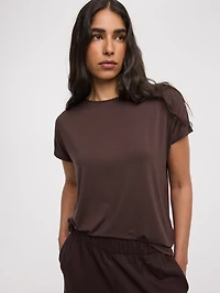T-shirt à manches courtes dolman et col bateau