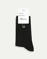 Cotton Crew Socks with Cat