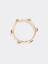 Bracelet élastique en métal avec pierres