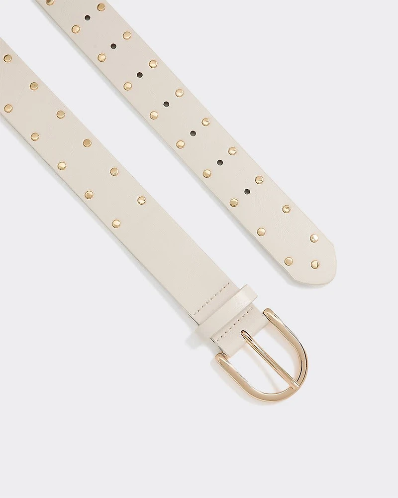 Ceinture en faux cuir à clous