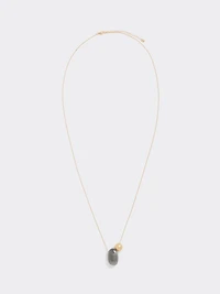 Long Necklace with Resin Pendant