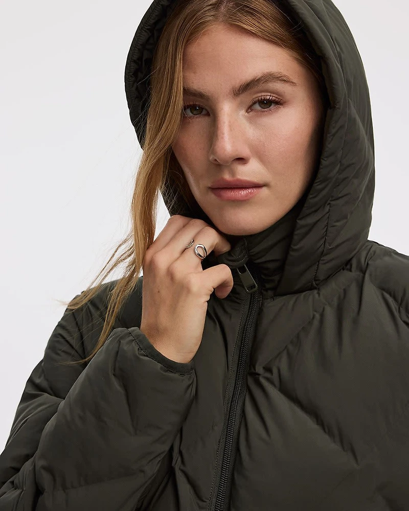 Long Hooded Puffer Jacket