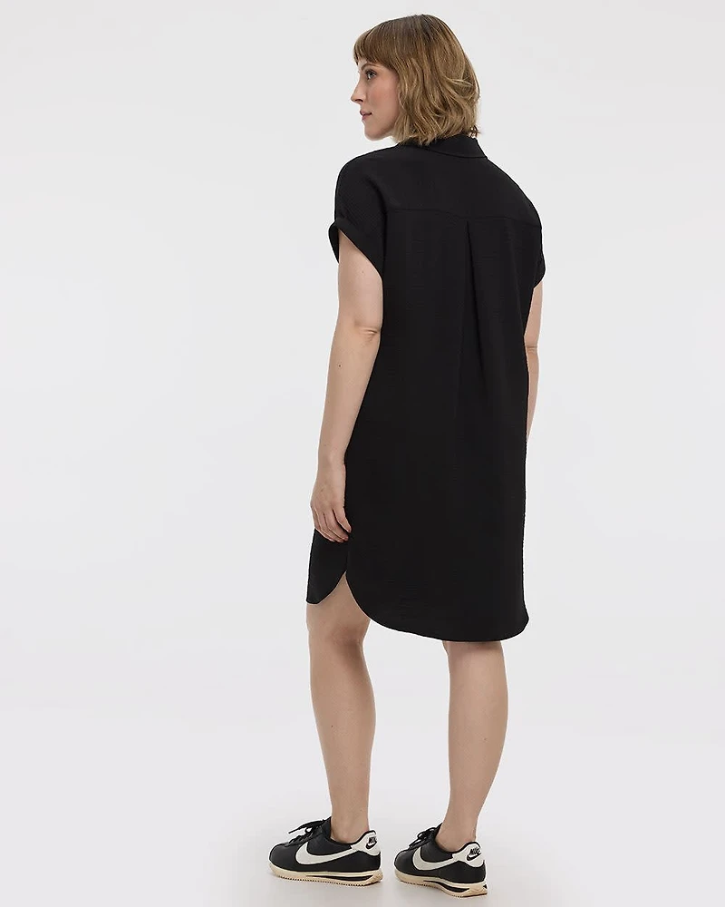 Short-Sleeve Shirt Dress