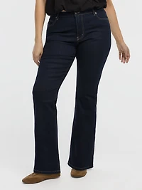 Jean à jambe évasée et taille mi-haute - Coupe Courbes