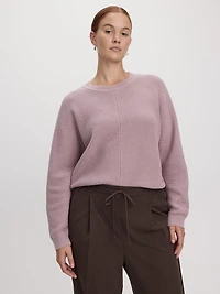 Pull à manches longues dolman et col rond