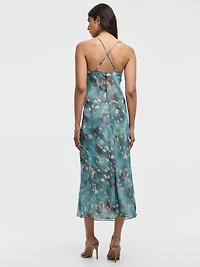 Robe maxi sans manches à col bénitier