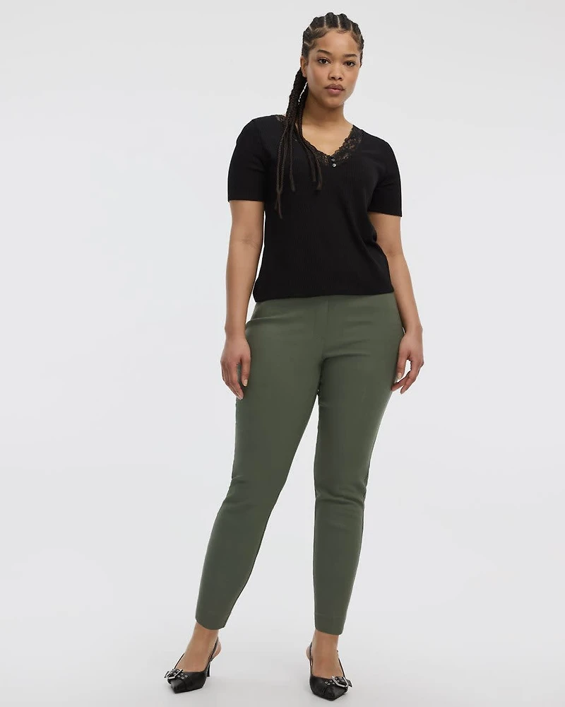 Slim-Leg High-Rise Ankle Pant - The Iconic (R)