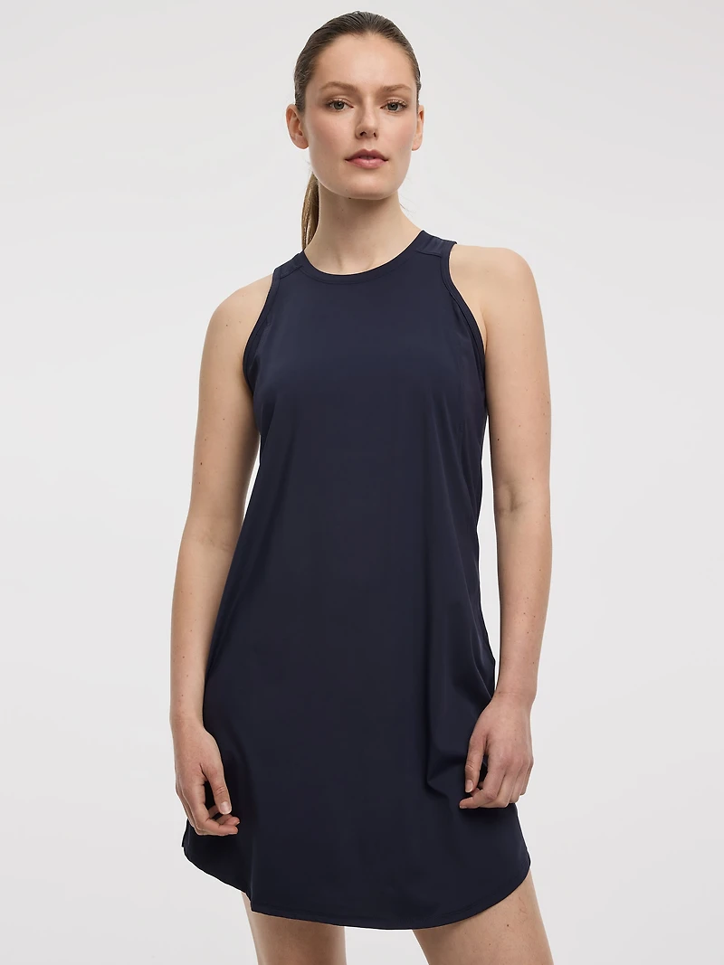 Sleeveless Crew-Neck Dress - Hyba