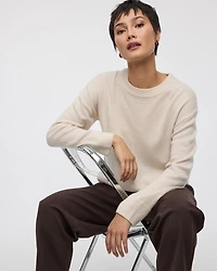Cashmere-Blend Crew-Neck Pullover