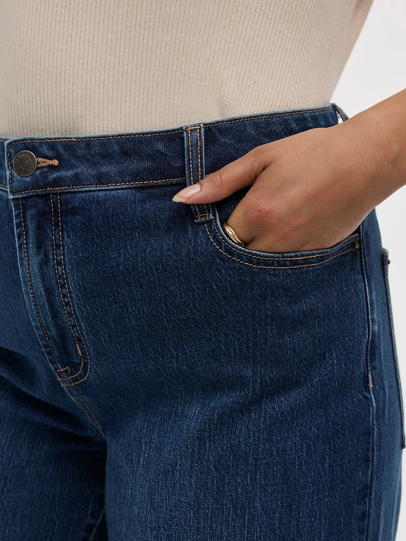 Pull côtelé à manches courtes et col rond