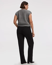 Veste en tricot sans manches à col rond