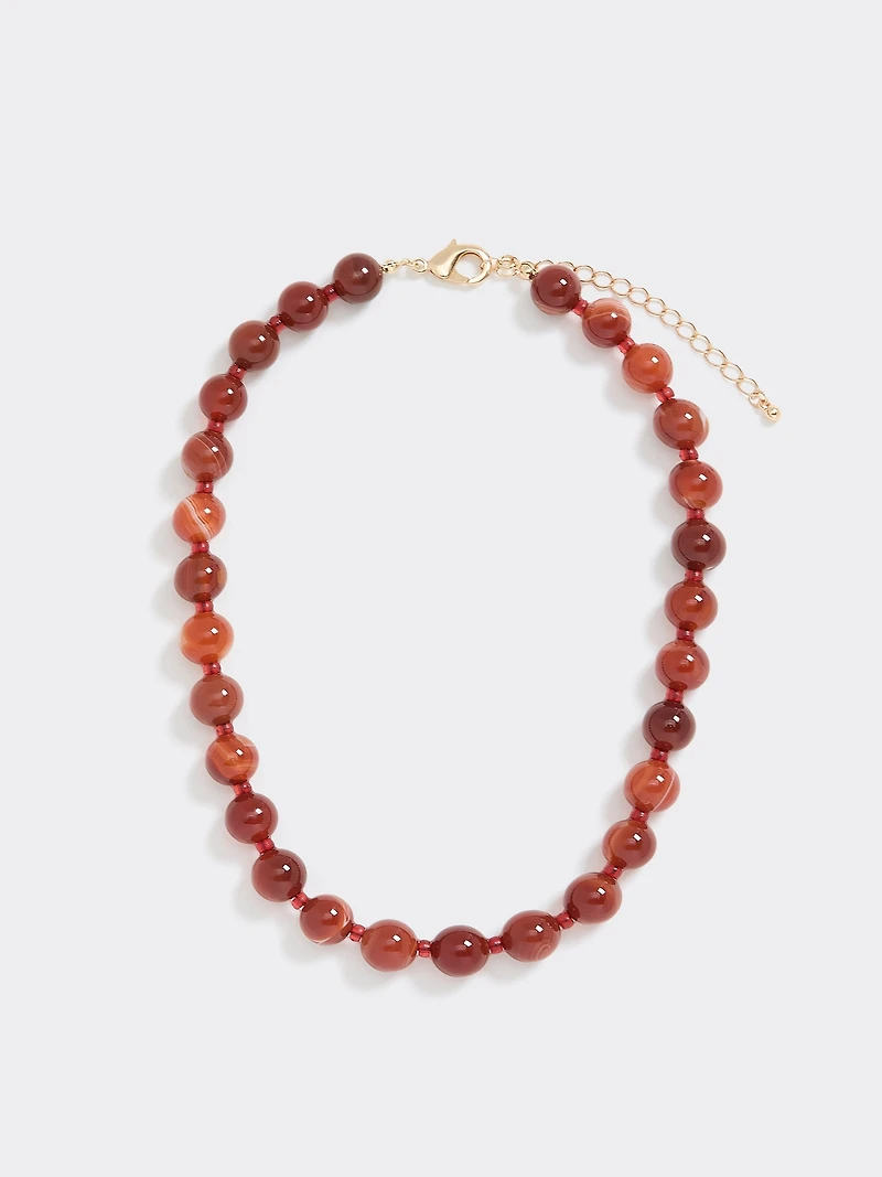 Agate Beaded Necklace
