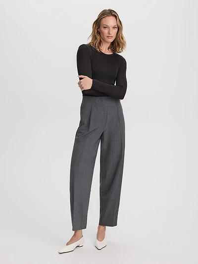 Pantalon taille mi-haute à jambe ballon - L’Intemporelle