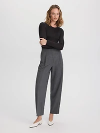 Pantalon taille mi-haute à jambe ballon - L’Intemporelle