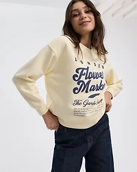 Long-Sleeve Crew-Neck Fleece Sweatshirt