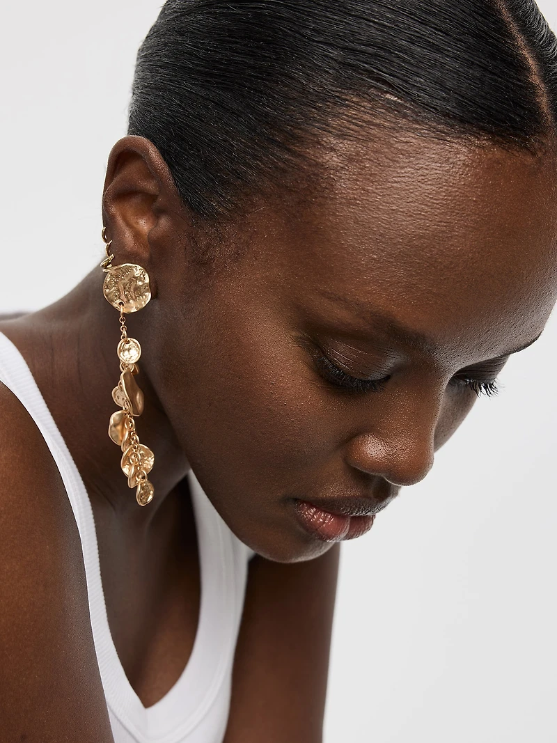 Boucles d'oreilles avec pendentifs scintillants 