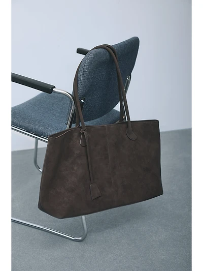 Faux Suede Tote Bag