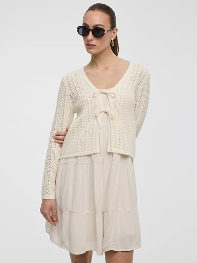 Long-Sleeve V-Neck Bolero