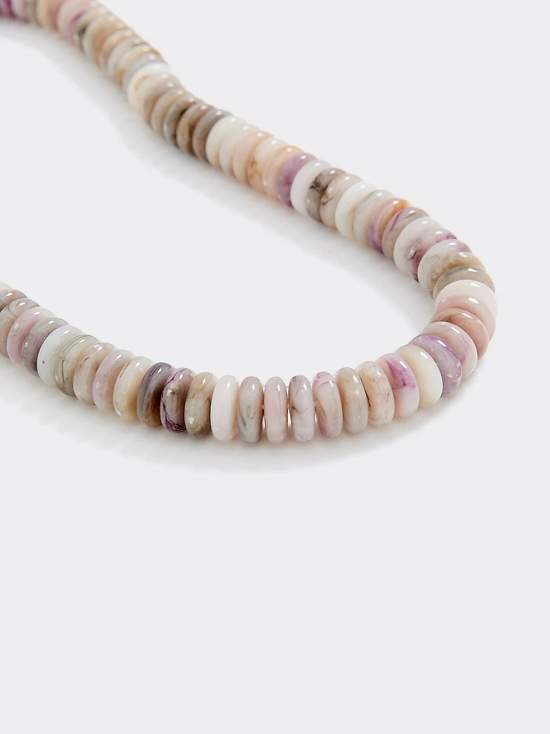 Short Necklace with Disc Beads