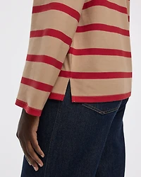 Long-Sleeve Boat-Neck Top