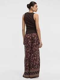 Camisole côtelée à col dégagé