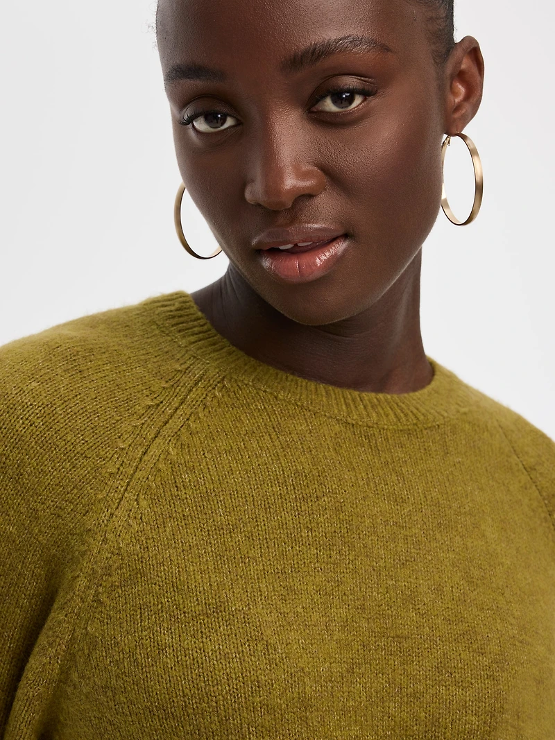 PlushSoft Long-Sleeve Crew-Neck Dress